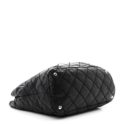 Chanel Lambskin Stitched Shopper Tote Black 4 of 13