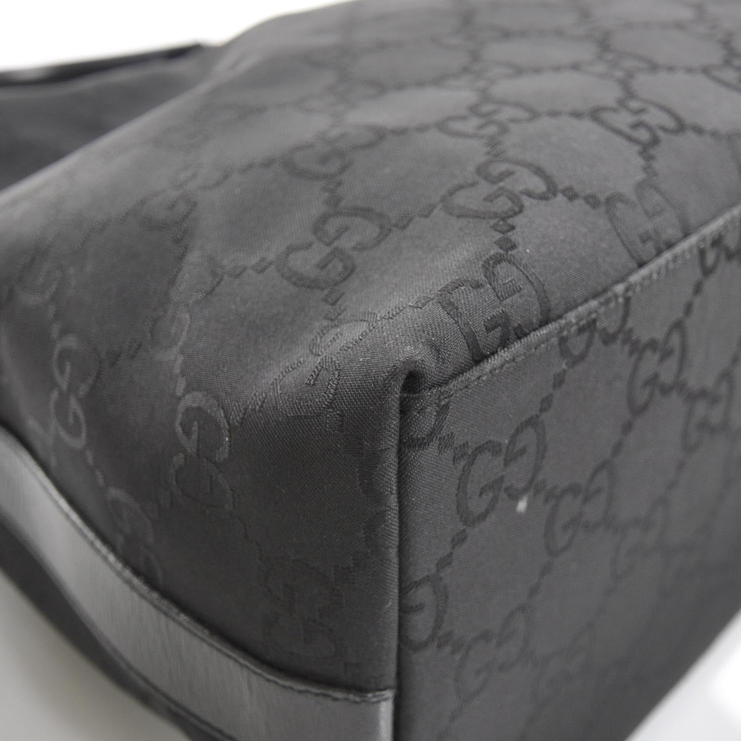 Gucci Nylon Monogram Large Hobo Black 5 of 8
