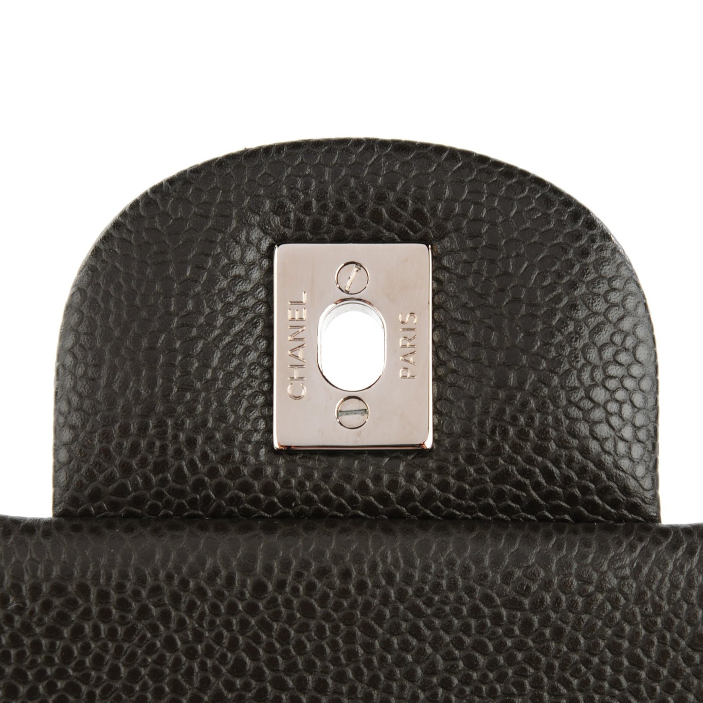 Caviar Quilted Jumbo Double Flap Dark Brown