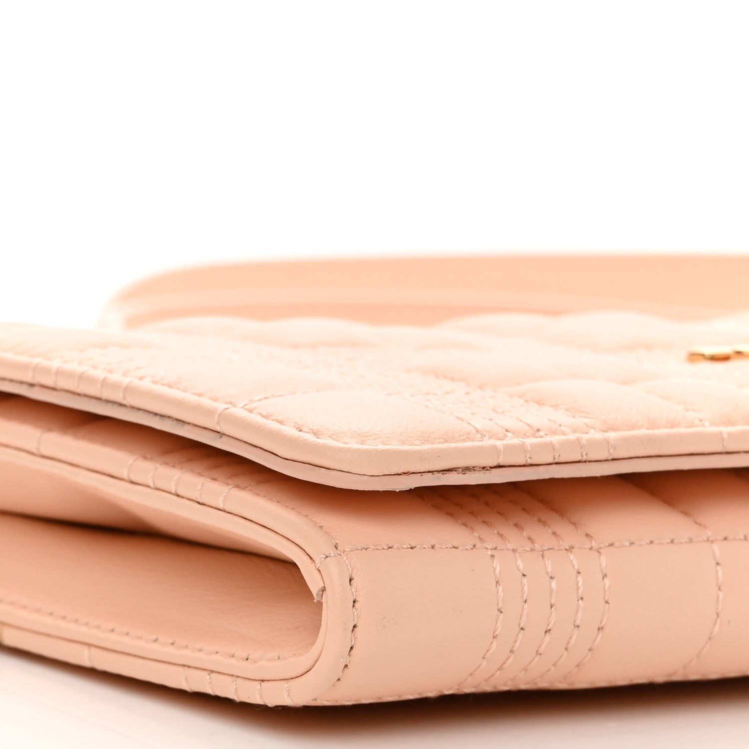 Burberry Lambskin Quilted Lola Chain Wallet Peach Pink 8 of 9