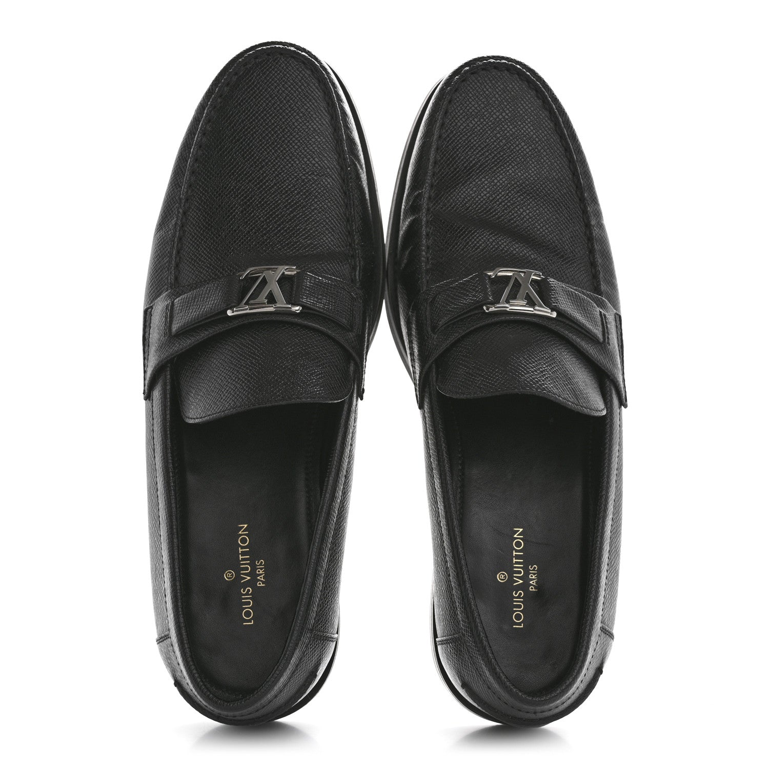 Louis Vuitton Taiga Mens Loafers 9 Black 2 of 10
