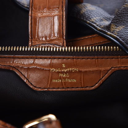 Louis Vuitton Monogram Mahina XL Crocodile Trim Tote 7 of 8