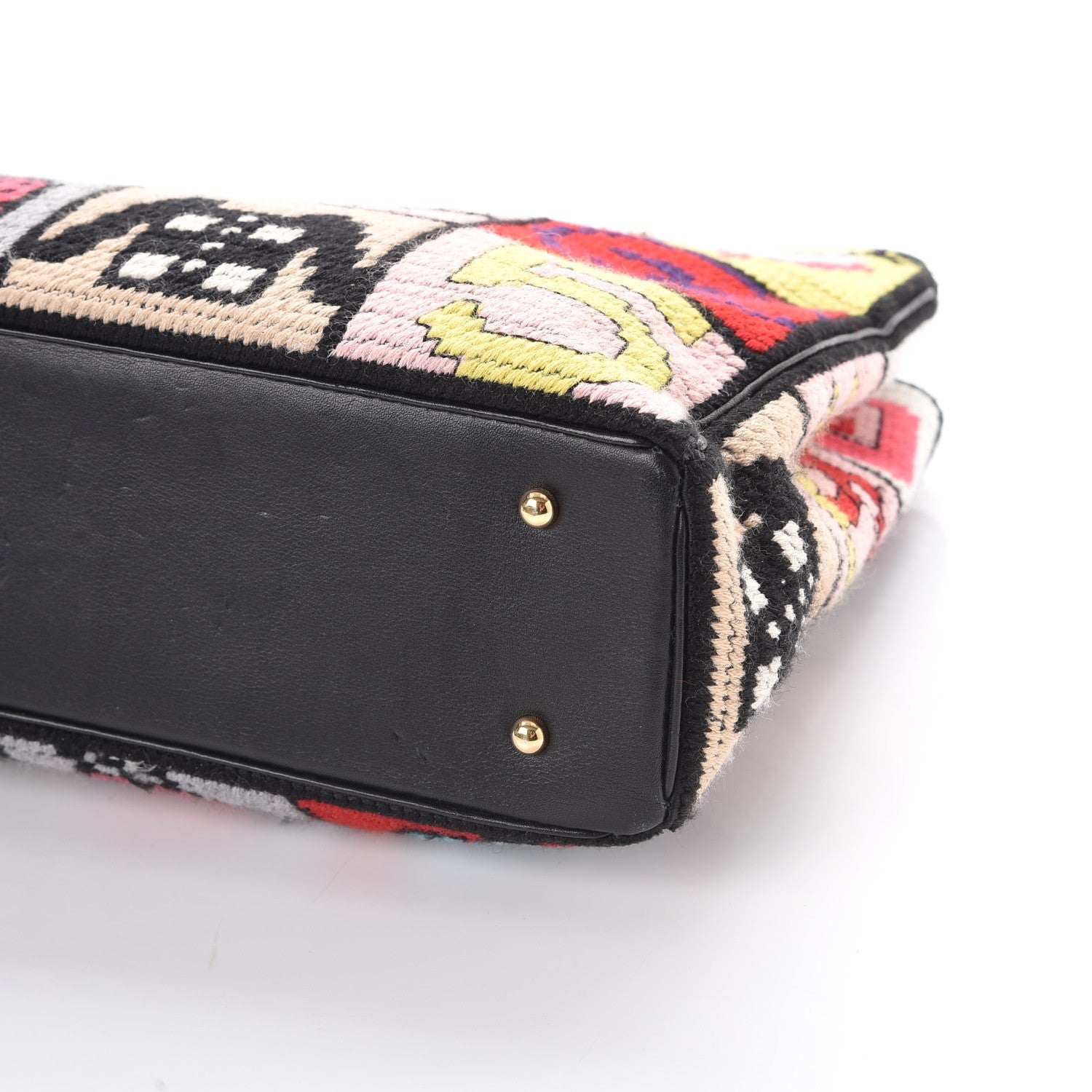 Chanel Needlepoint Precious Symbols Shoulder Bag Black 11 of 12