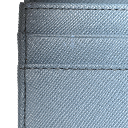 Prada Saffiano Triangle Continental Flap Wallet Astrale 10 of 13