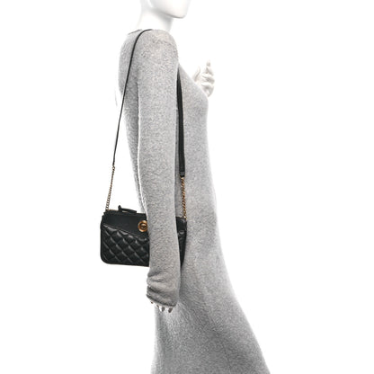 Versace Nappa Quilted La Medusa Shoulder Bag Black 2 of 9