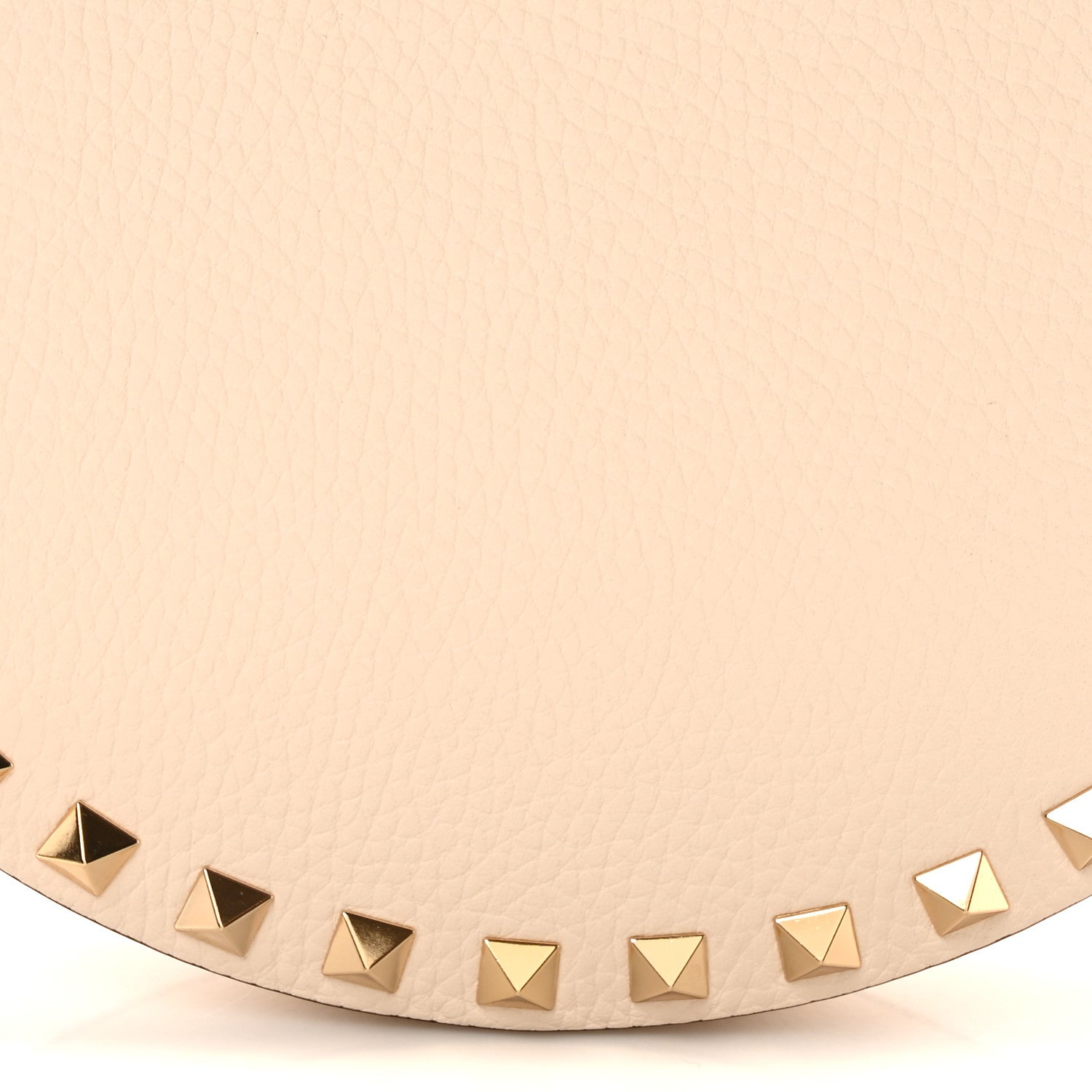 Valentino Garavani Grainy Calfskin Mini Rockstud Hobo Ivory 7 of 10