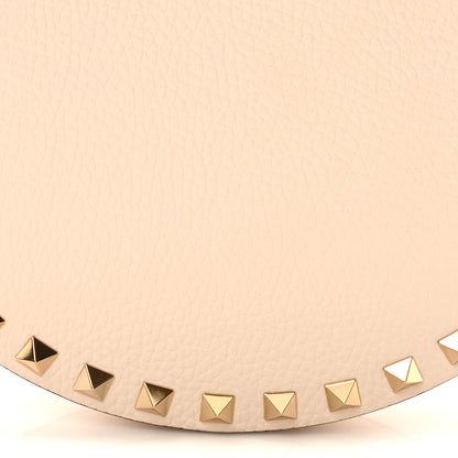 Valentino Garavani Grainy Calfskin Mini Rockstud Hobo Ivory 7 of 10