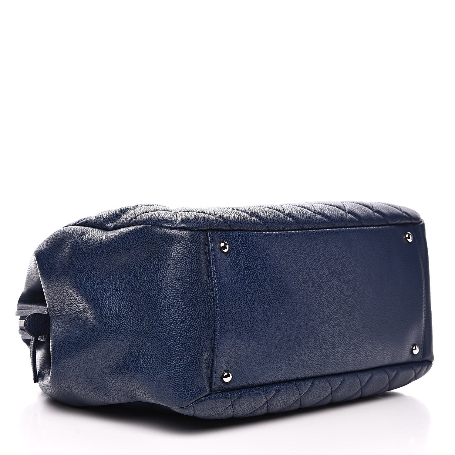 Chanel Caviar Quilted Framed Bowling Bag Navy 4 of 11