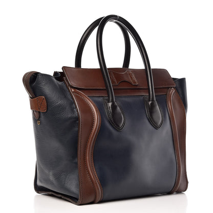 Celine Smooth Calfskin Mini Tri-Color Luggage Navy 3 of 13