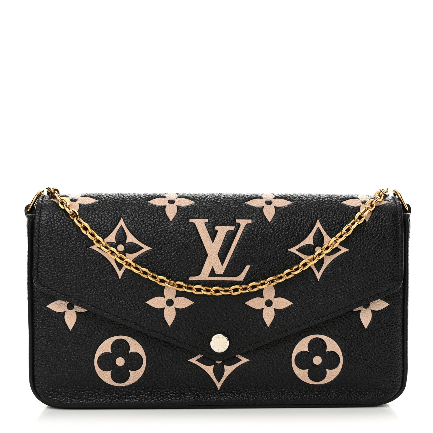 Louis Vuitton Empreinte Monogram Giant Felicie Pochette Black Beige 1 of 12