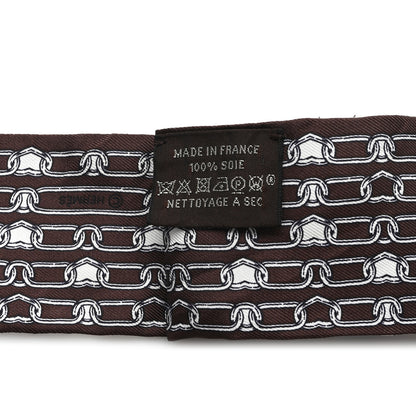 Hermes Silk Effet Kaleidoscope Twilly White Anthracite Marron 4 of 5
