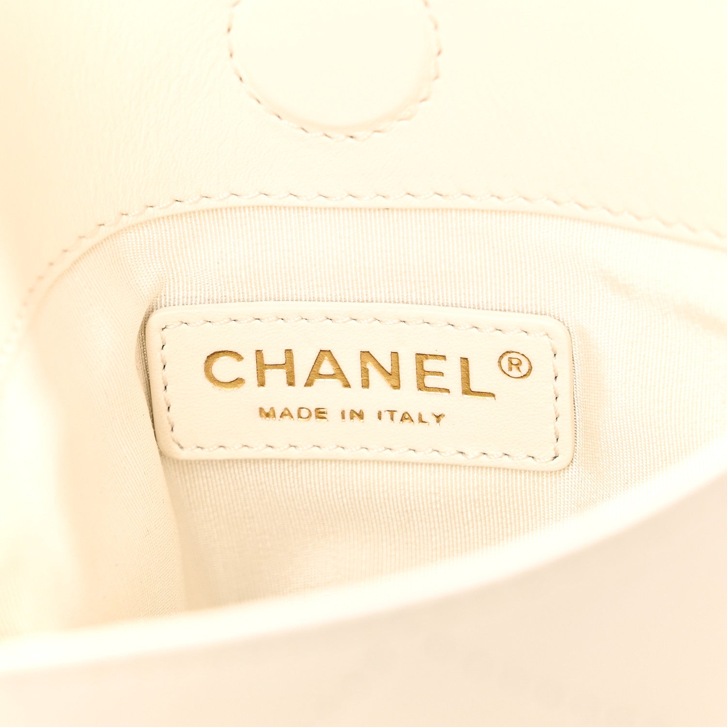 Chanel Calfskin Quilted Fringe Small Shopping Bag White 6 of 10