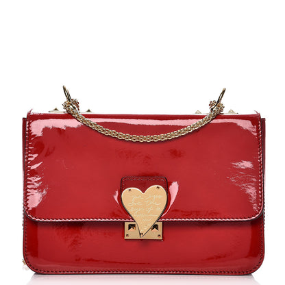 Valentino Garavani Patent L'Amour Rockstud Shoulder Bag Rosso Valentino 1 of 9