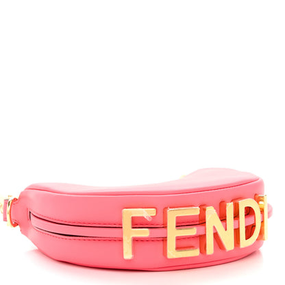 Fendi Vitello Grace New Matte Nano Fendigraphy Hobo Charm Pink Dalia 4 of 10