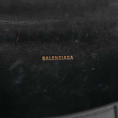 Balenciaga Shiny Box Calfskin Hourglass Top Handle Bag XS Black 7 of 11
