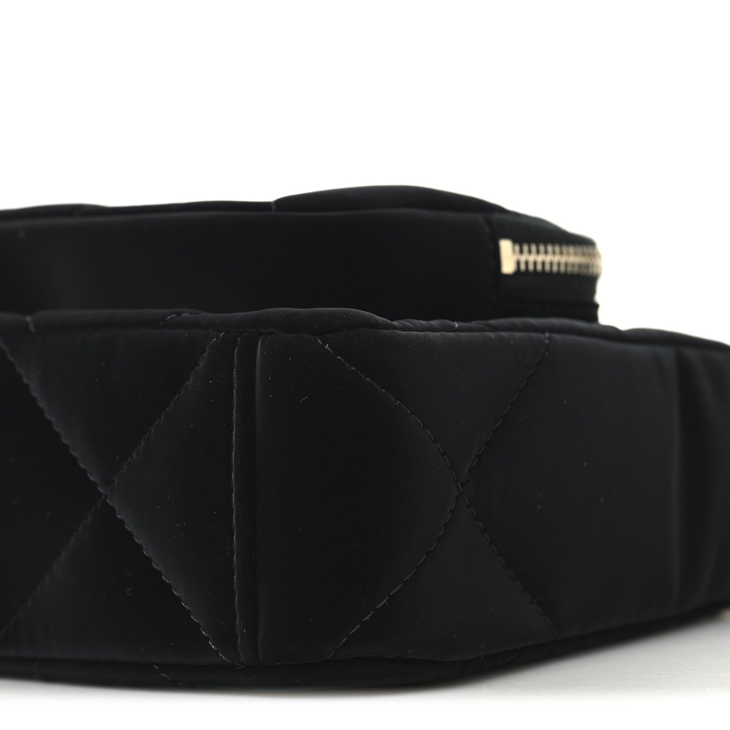 Chanel Velvet Effect Nylon Shiny Crumpled Calfskin Quilted Chanel 25 Clutch With Chain Black 10 of 12