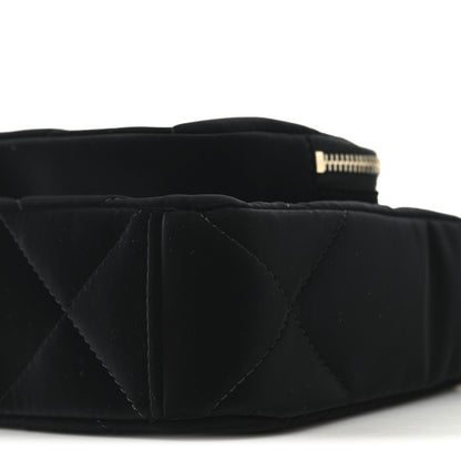 Chanel Velvet Effect Nylon Shiny Crumpled Calfskin Quilted Chanel 25 Clutch With Chain Black 10 of 12