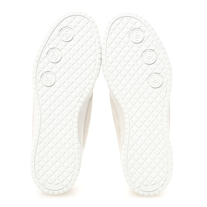 Chanel Calfskin Suede Coco Mark Logo Womens Sneakers 40 White 6 of 12
