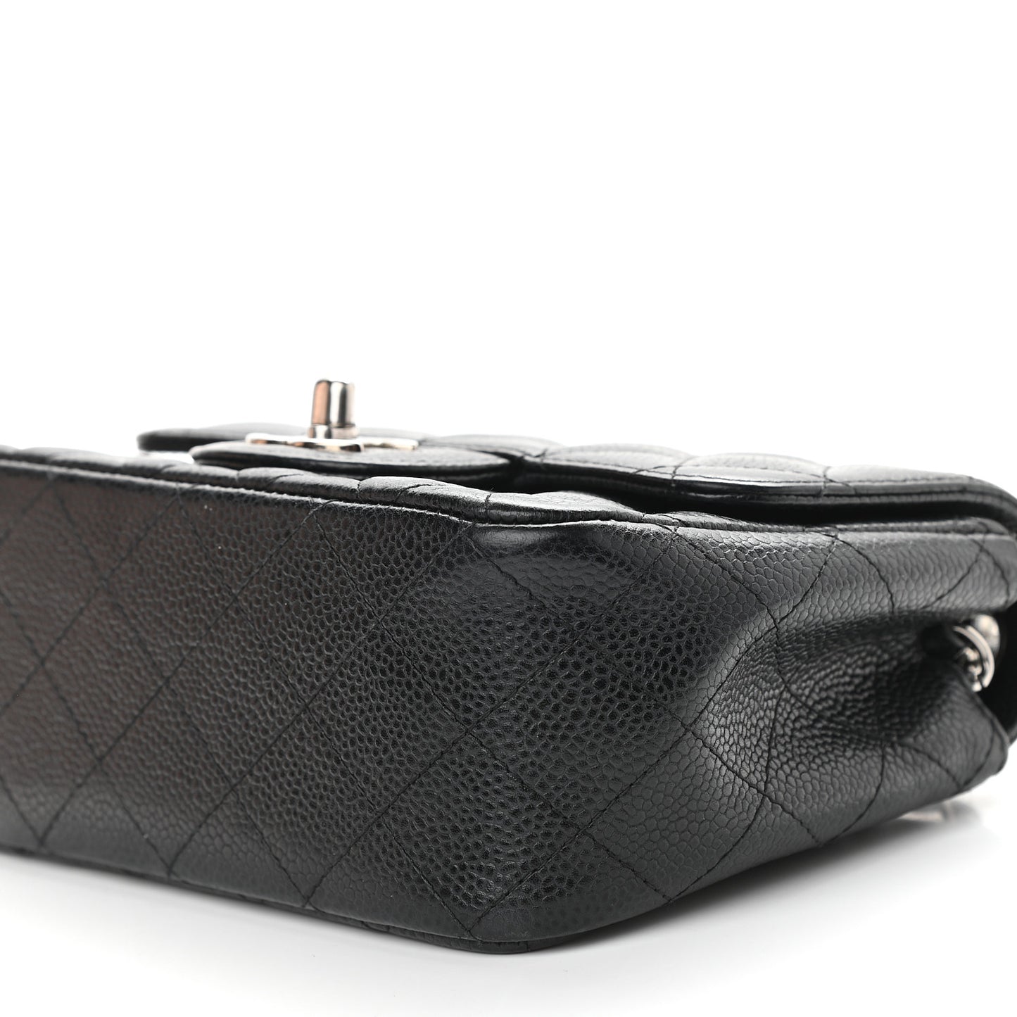 Caviar Quilted Mini Square Flap Black