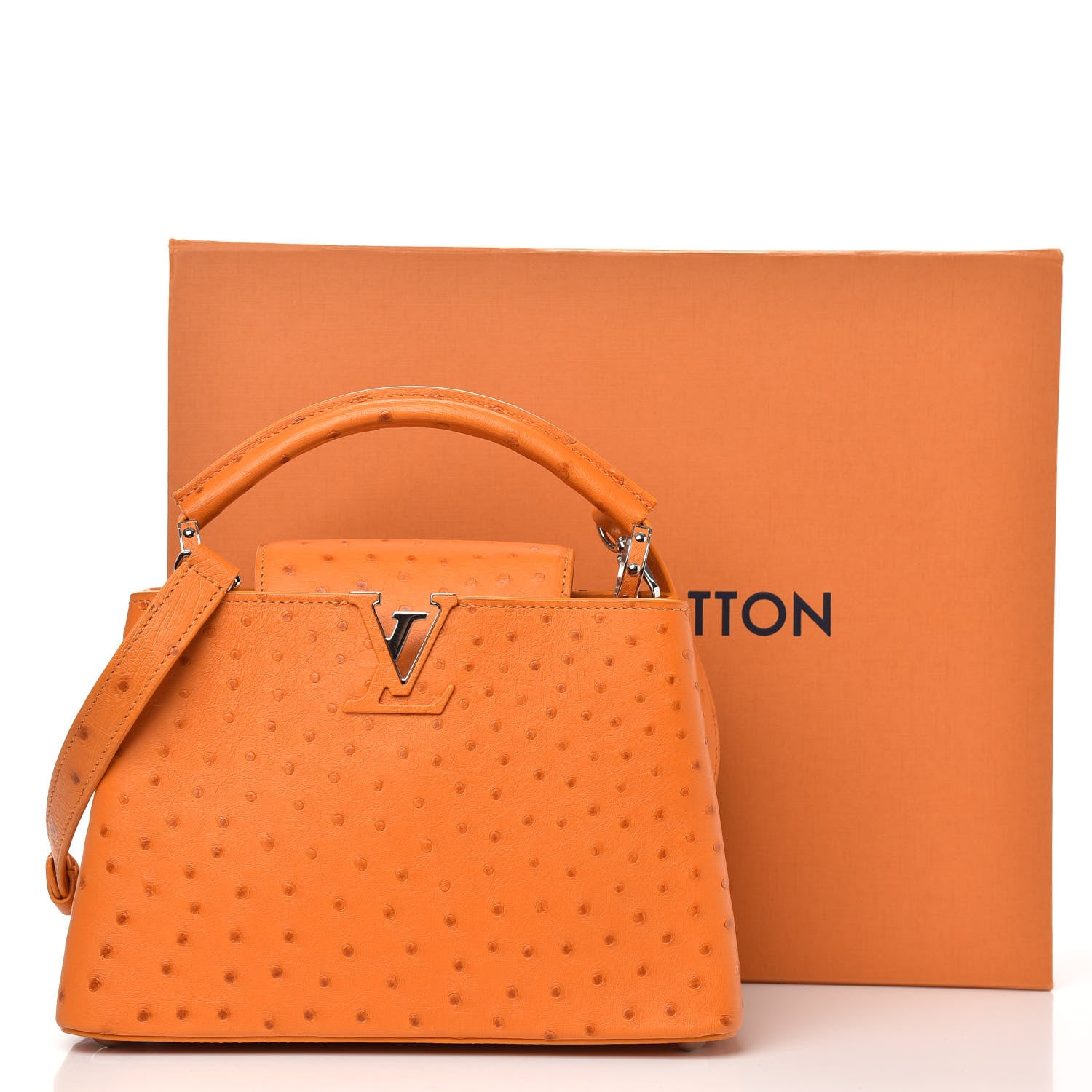 Louis Vuitton Ostrich Capucines BB Marigold 11 of 11