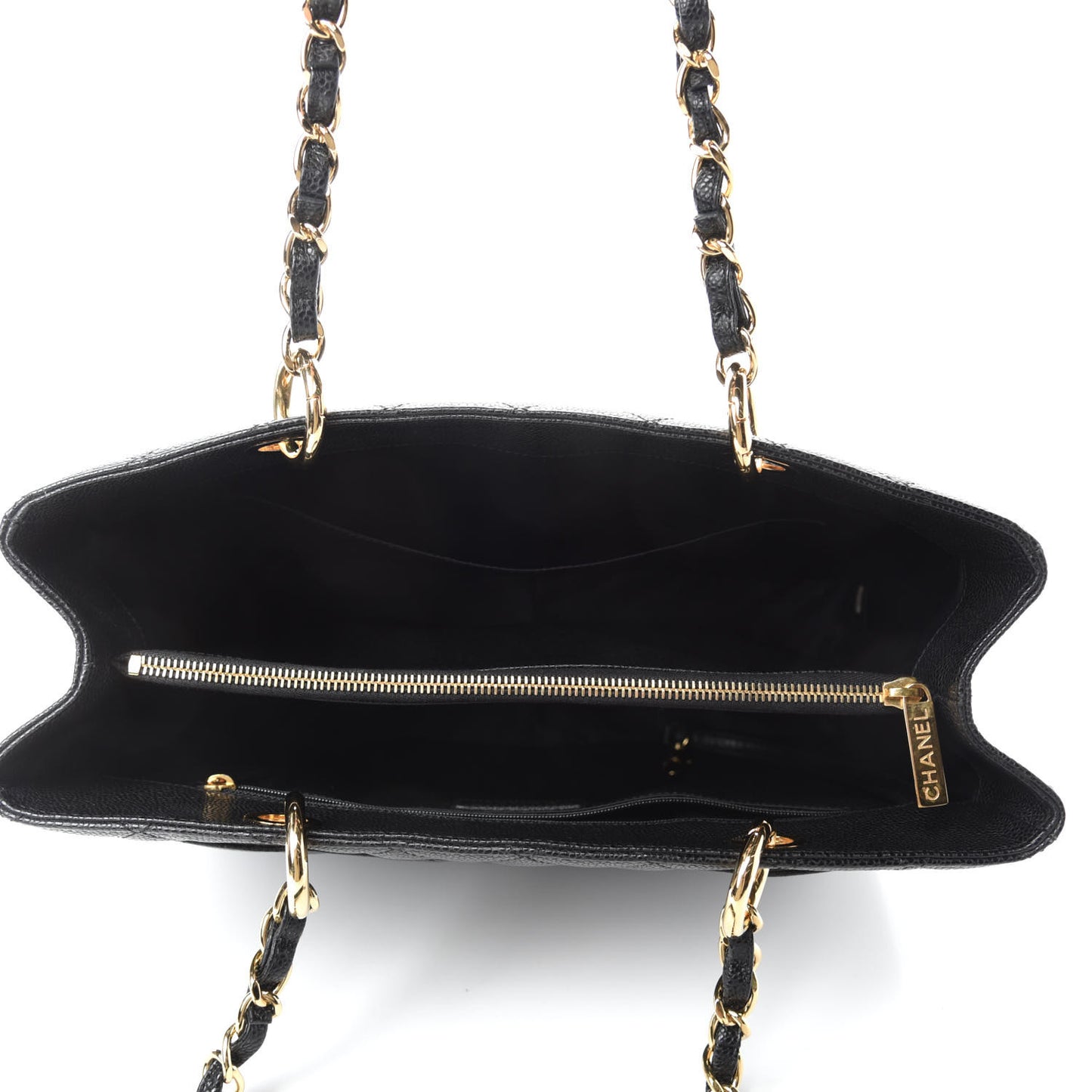 Caviar Quilted Grand Shopping Tote GST Black