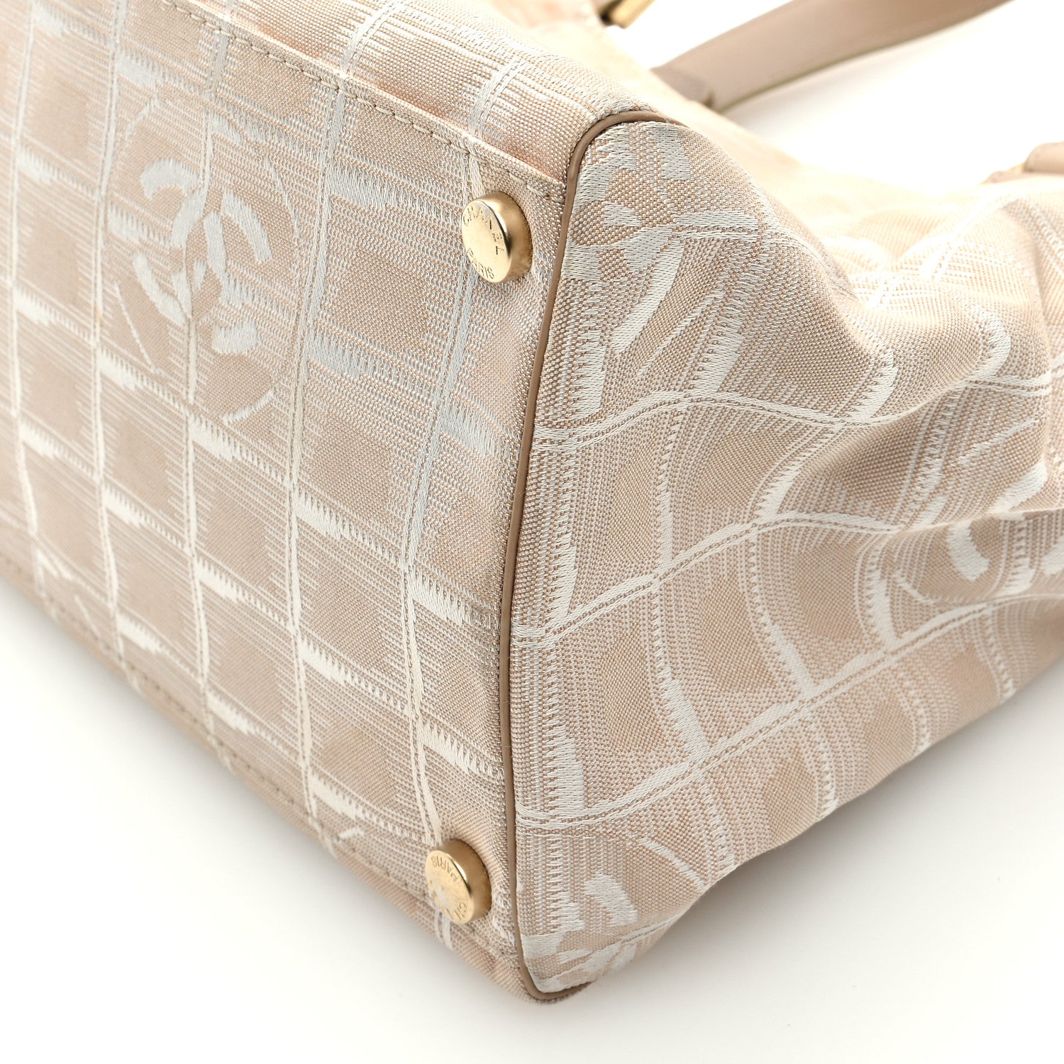 Chanel Nylon Travel Shoulder Bag Beige 9 of 9