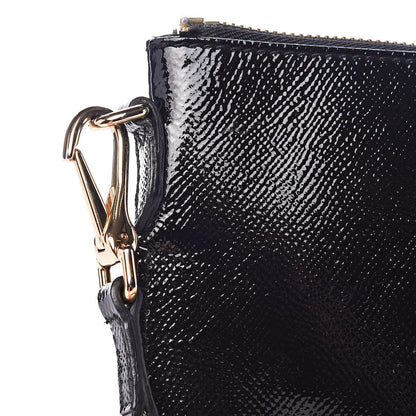 Burberry Patent London Peyton Crossbody Clutch Bag Black 10 of 14