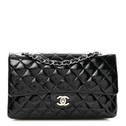 Chanel Distressed Patent Quilted Medium Double Flap Black 1 of 10