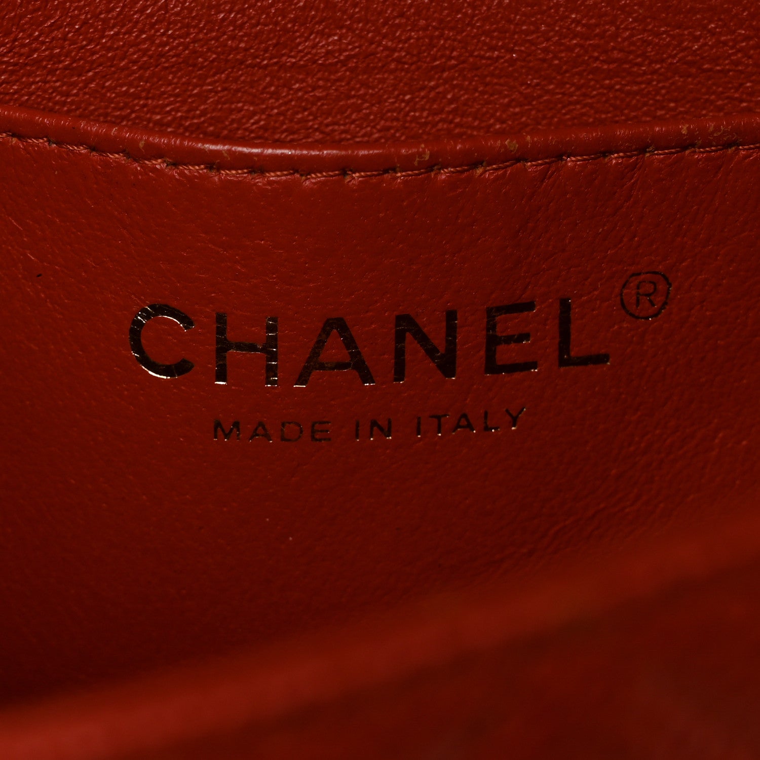 Chanel Pearly Caviar Quilted Mini Rectangular Flap Orange 6 of 12