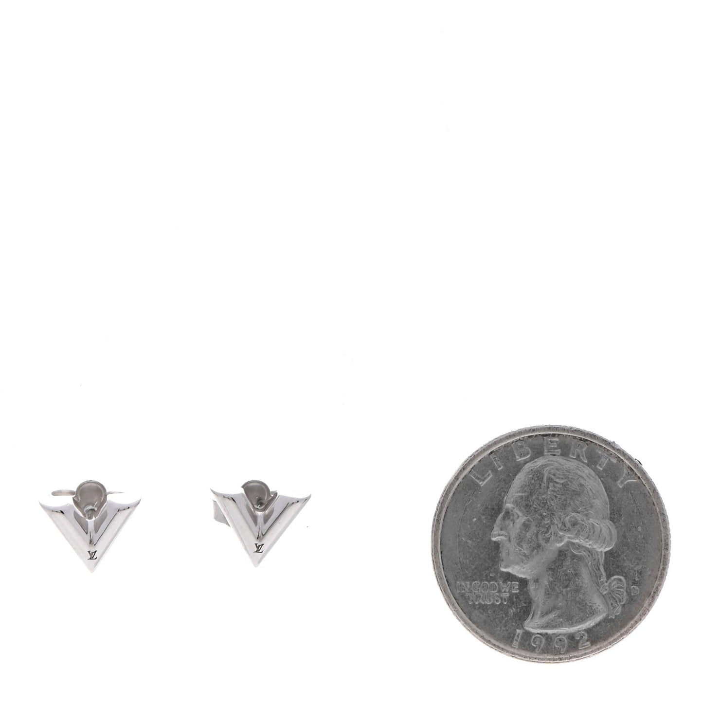 Essential V Stud Earrings Silver