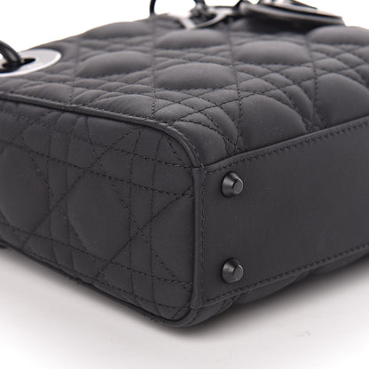 Christian Dior Ultra Matte Calfskin Cannage Mini Lady Dior Black 7 of 10
