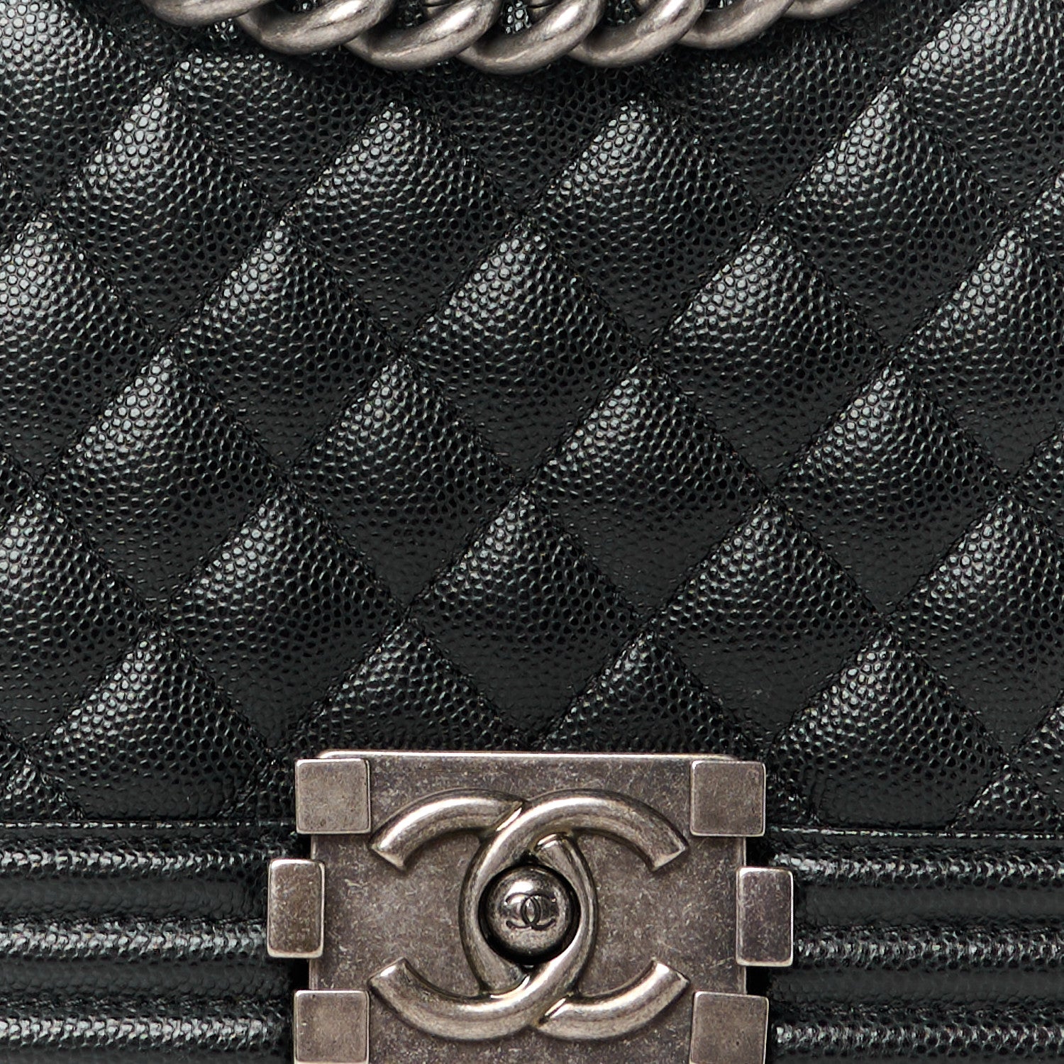 Chanel Caviar Quilted Medium Boy Flap Black 7 of 9
