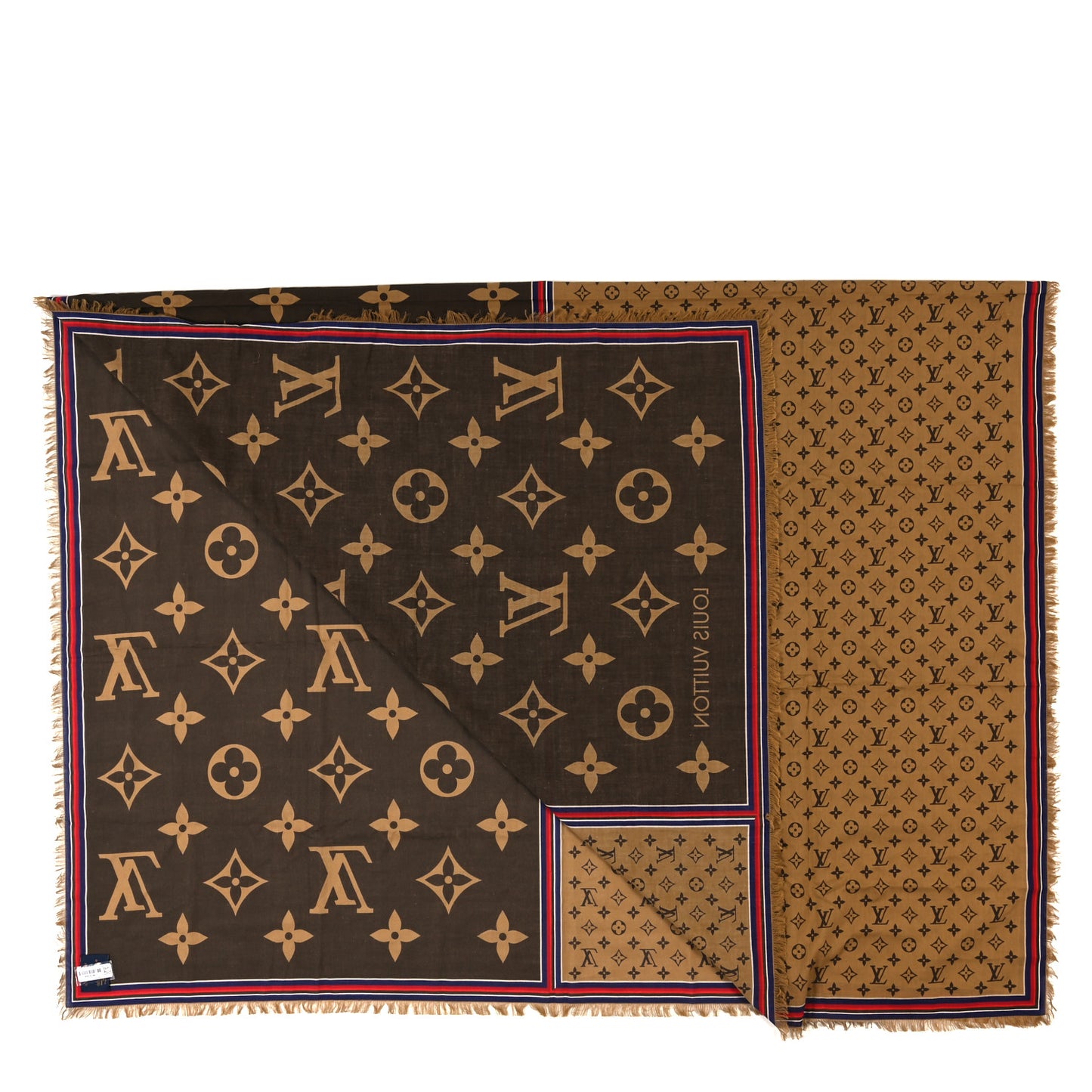 Cotton Monogram Bliss Stole Brown