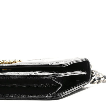 Chanel Shiny Crumpled Calfskin Quilted Chanel 19 Wallet On Chain WOC Black 11 of 11