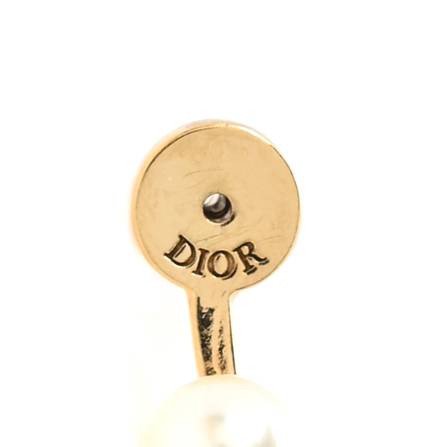 Christian Dior Pearl 30 Montaigne Earrings Gold 4 of 5