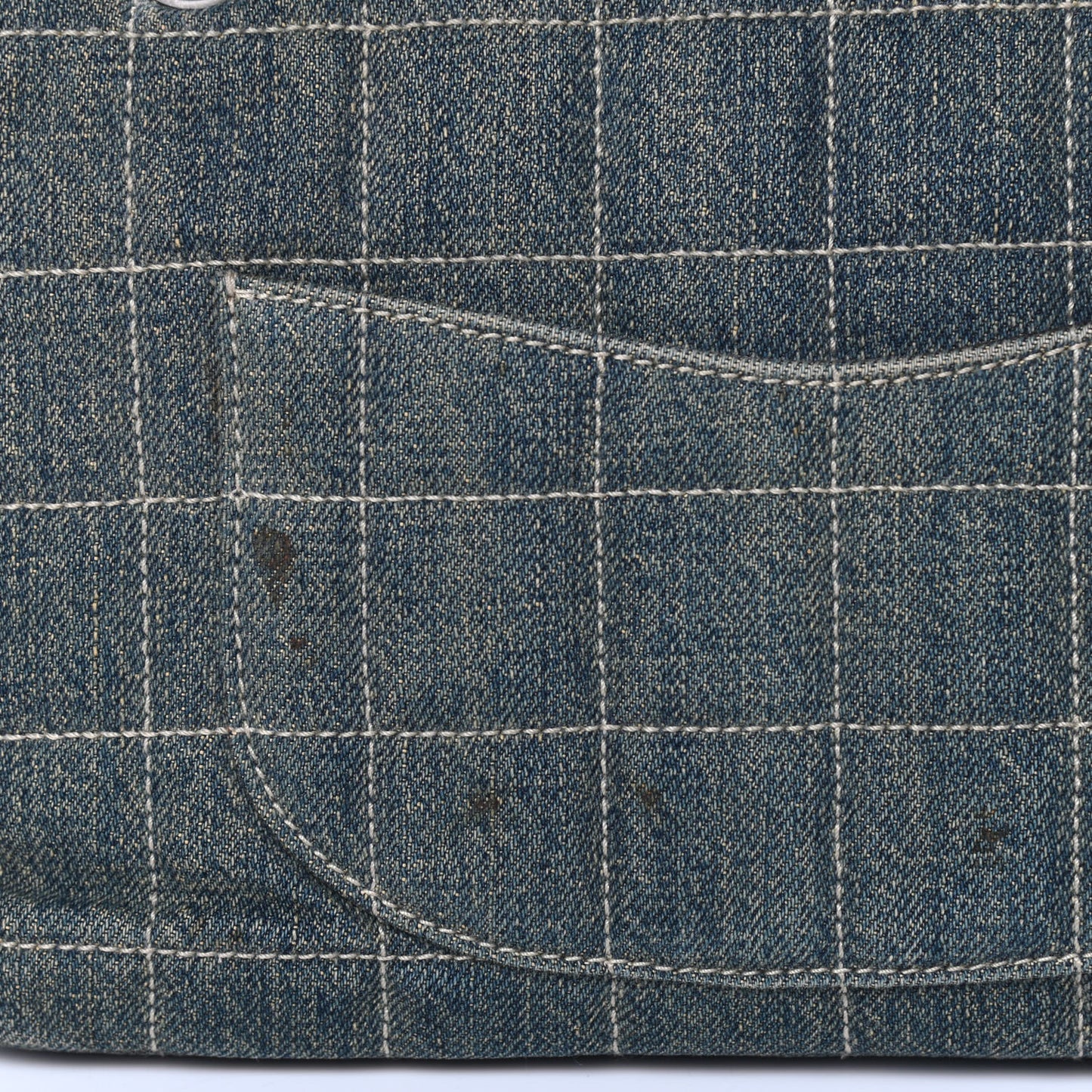 Denim Chocolate Bar Quilted Flap