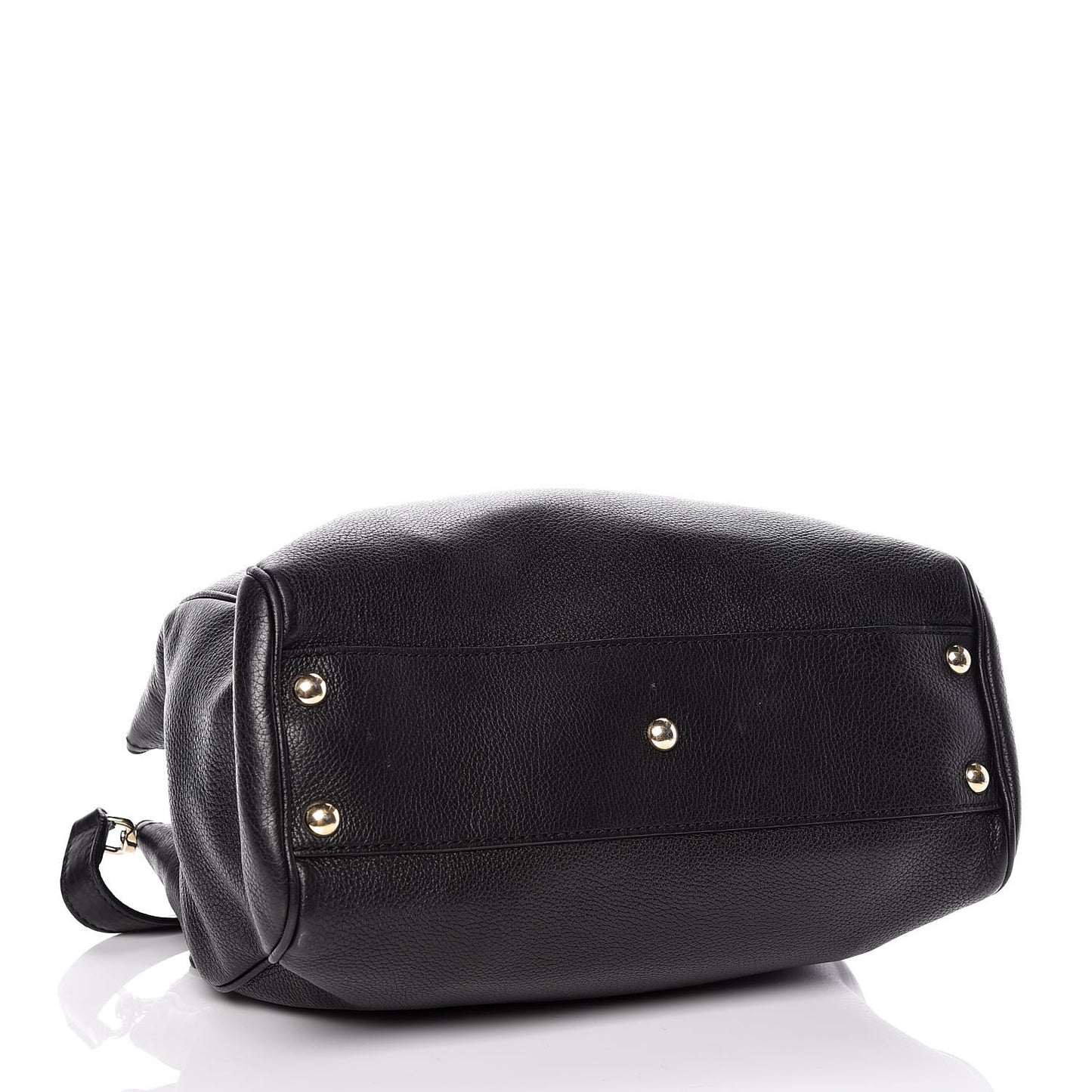 Calfskin Small Bamboo Shopper Tote Black
