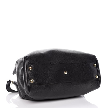 Gucci Calfskin Small Bamboo Shopper Tote Black 4 of 13