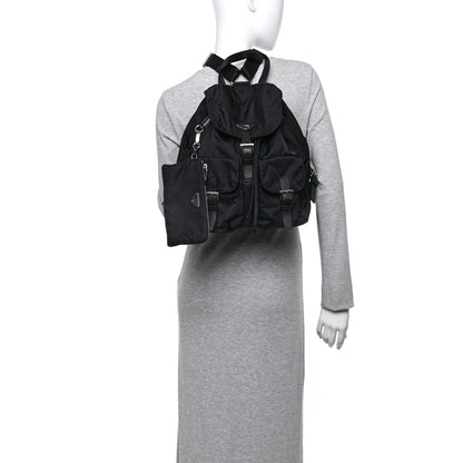 Prada Re-Nylon Vela Saffiano Medium Backpack Black 2 of 13