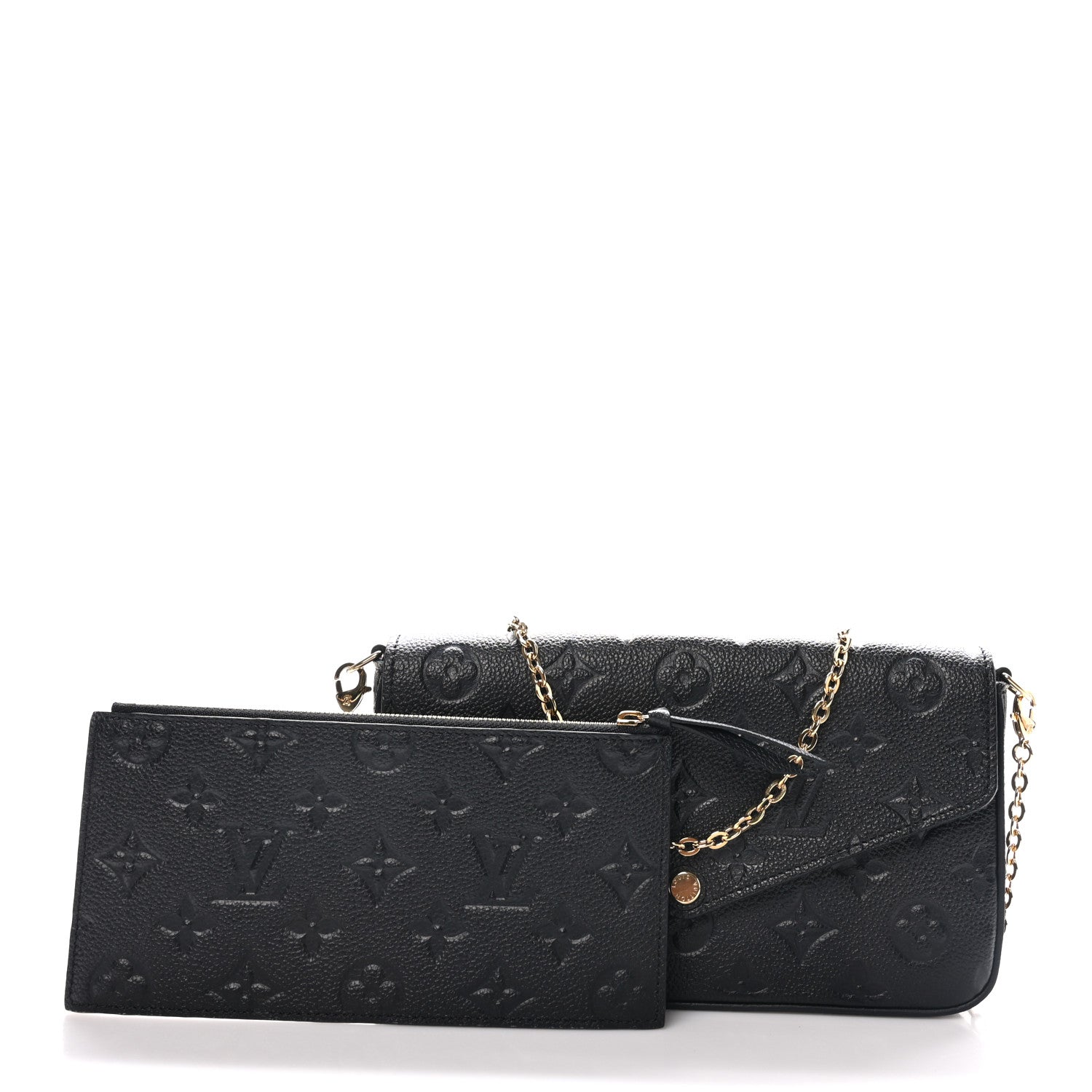 Louis Vuitton Empreinte Pochette Felicie Chain Wallet Black 4 of 23