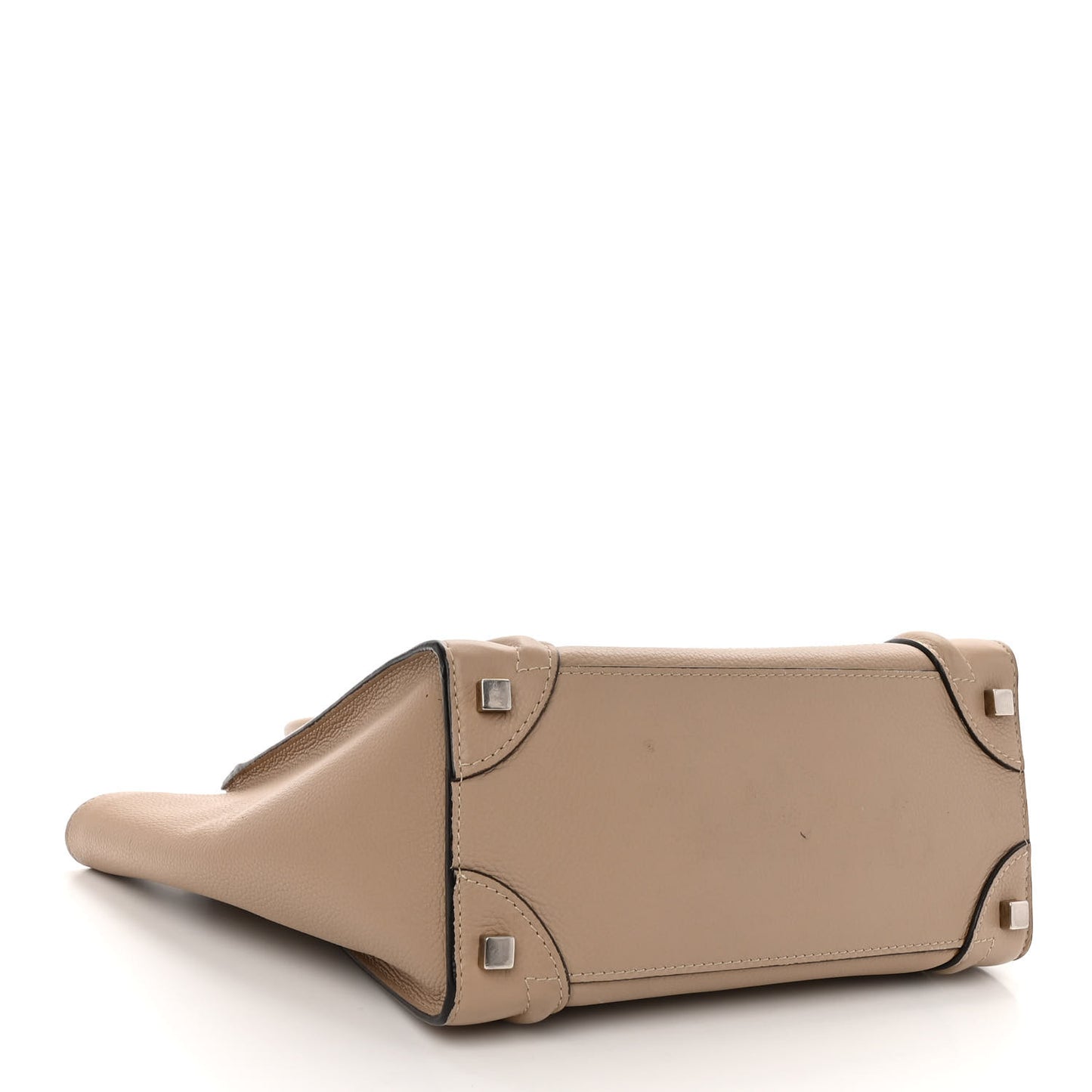 Drummed Calfskin Micro Luggage Dune