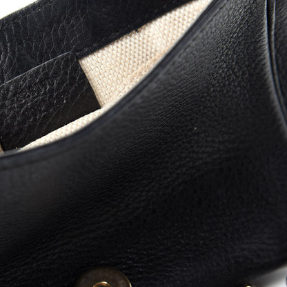 Gucci Pebbled Calfskin Small Soho Flap Crossbody Black 9 of 11