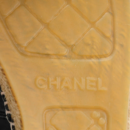 Chanel Lambskin CC Espadrilles 38 Black 8 of 9