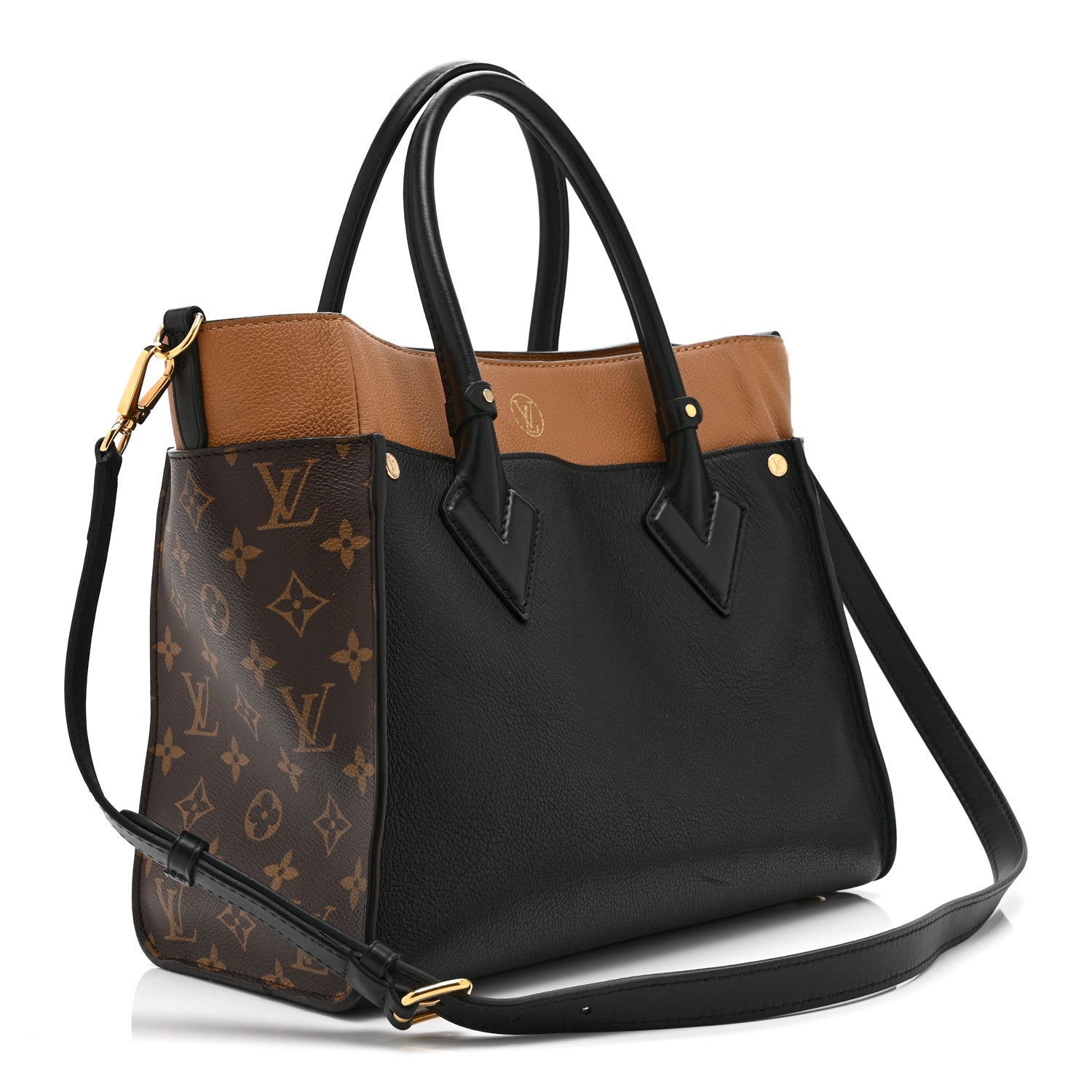 LOUIS VUITTON ブラック キャミソール 42 Louis Vuitton Calfskin Monogram On My Side MM Black 1942914