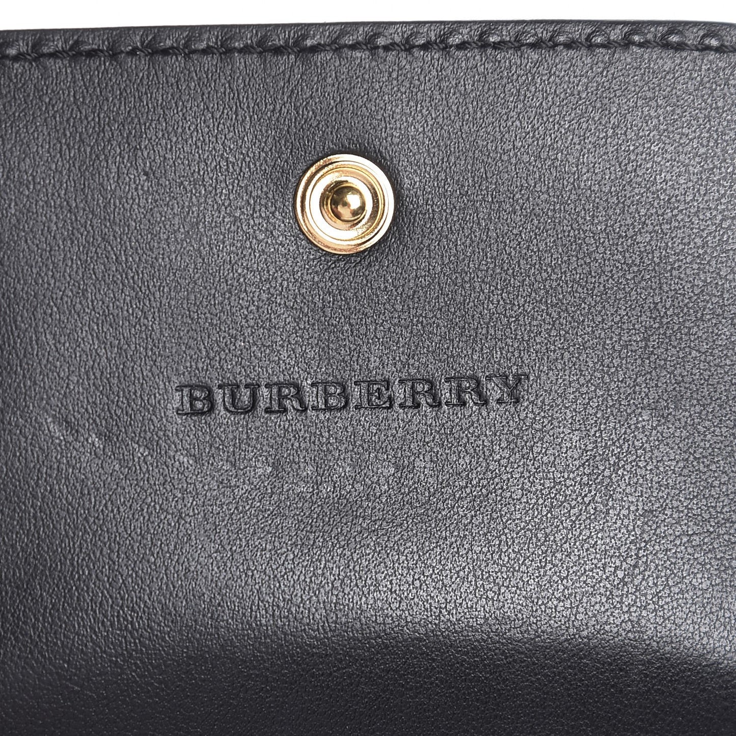 Grainy Calfskin Card Case Black