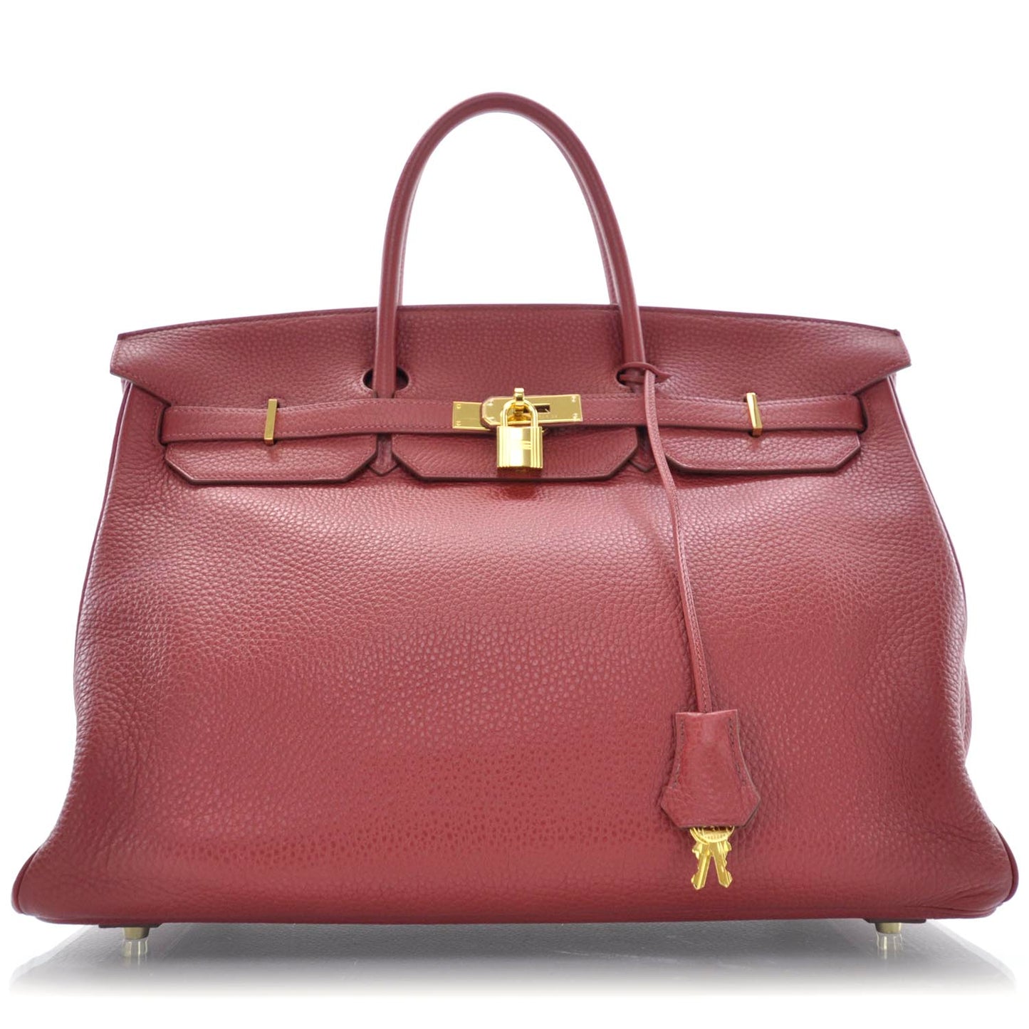 Taurillon Clemence Birkin 40 Rouge Garance