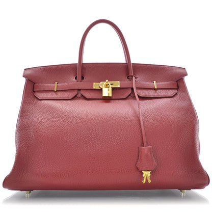Hermes Taurillon Clemence Birkin 40 Rouge Garance 1 of 12