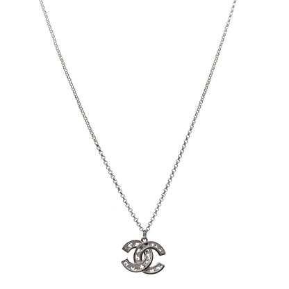 Chanel Ruthenium CC Necklace Silver 1 of 6