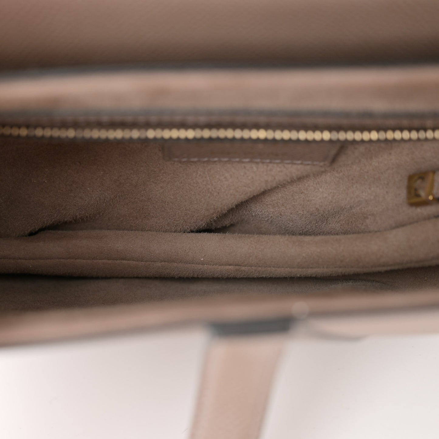 Grained Calfskin Saddle Bag Warm Taupe
