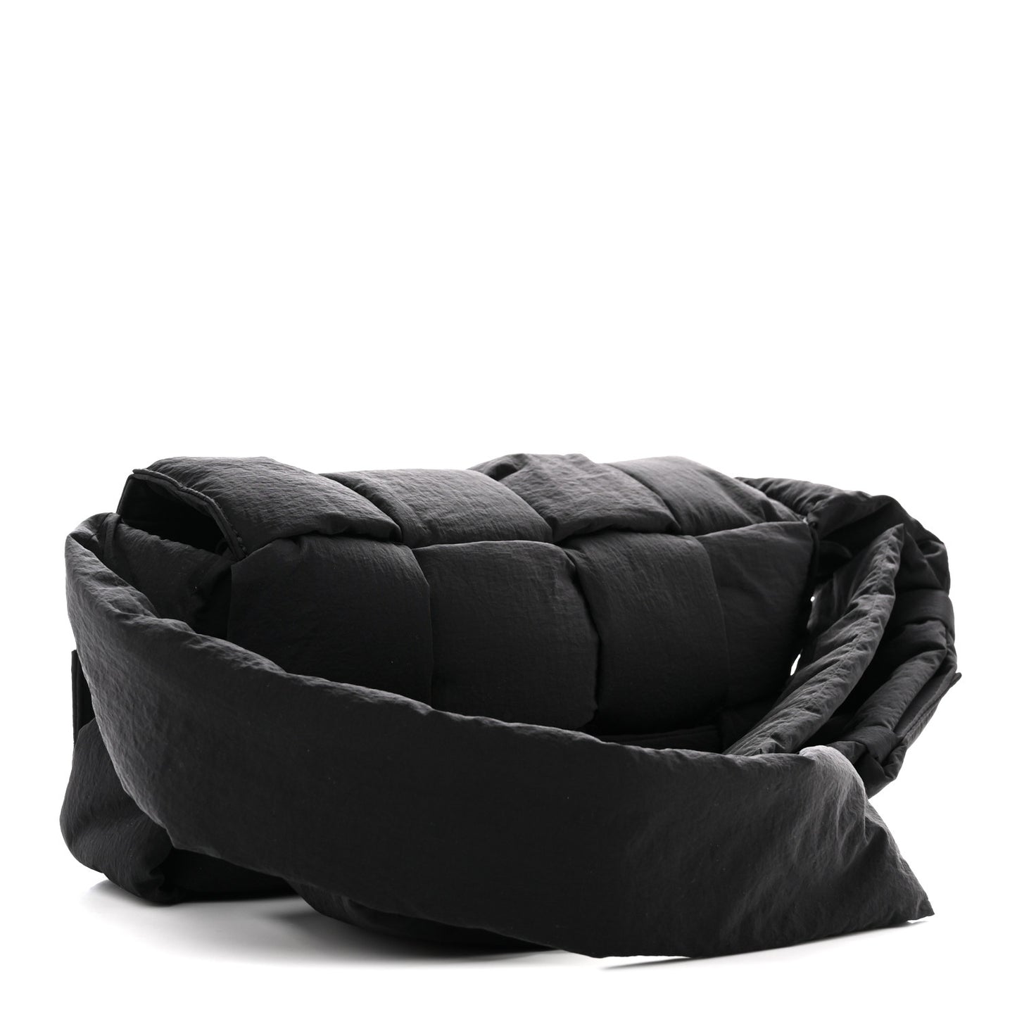 Nylon Intrecciato Padded Tech Cassette Bag Black